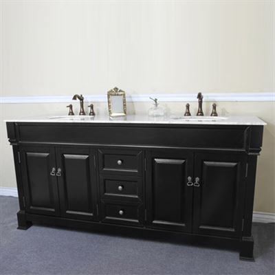 72 in Double sink vanity-wood-espresso
