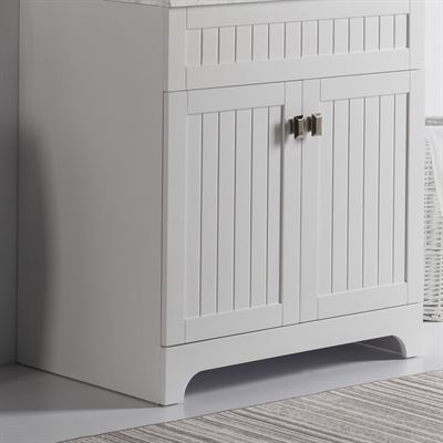 30" Single vanity-white- cabinet only