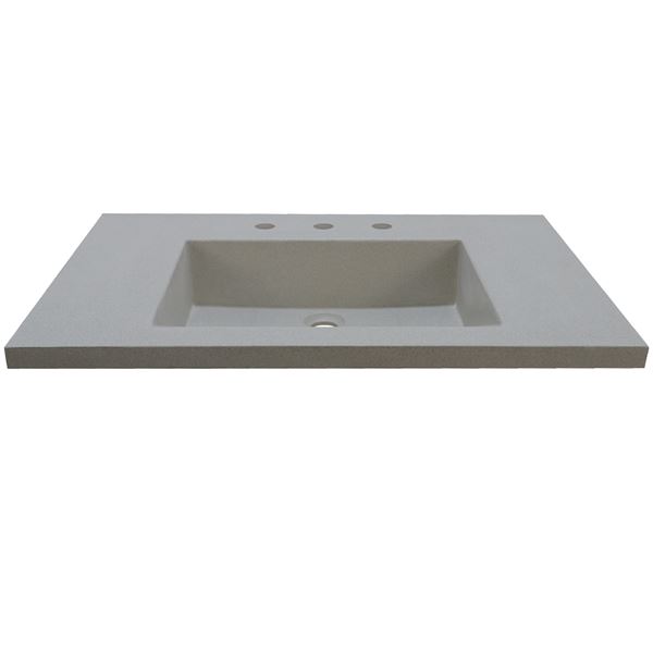 31 in. Single Concrete Ramp Sink Top -Gray