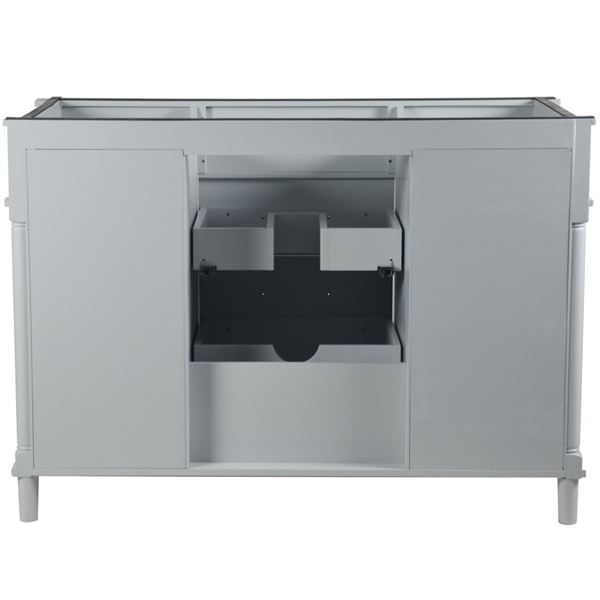 Napa 48" SINGLE VANITY IN L/GRAY WITH WHITE CARRRA MARBLE TOP