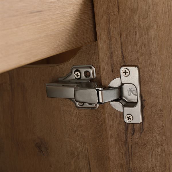 39 in. Single Vanity in Neutral finish with Solid Surface Resin White Sink