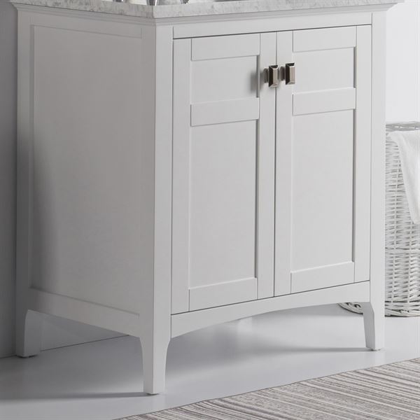 30" Single vanity-white-cabinet only