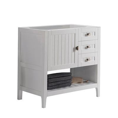 30" Single vanity-white- cabinet only 