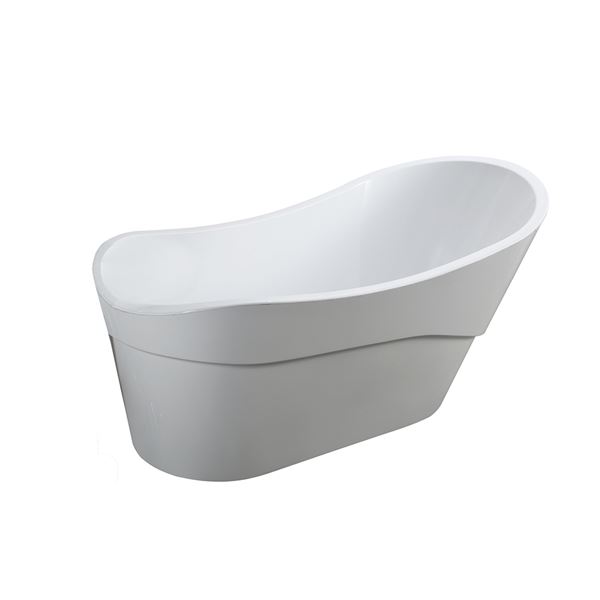 Bari 67 in. Freestanding Bathtub in Glossy White