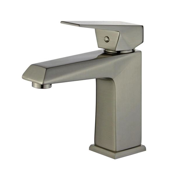 DISCONTINUED : Valencia Single Handle Bathroom Vanity Faucet with Overflow in Brushed Nickel