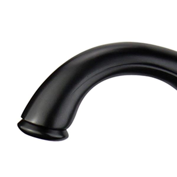 DISCONTINUED : Madrid Single Hole Single Handle Bathroom Faucet in Matte Black with Overflow