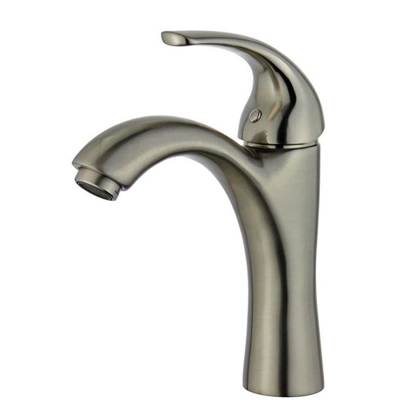 DISCONTINUED : Seville Single Handle Bathroom Vanity Faucet without Overflow in Brushed Nickel