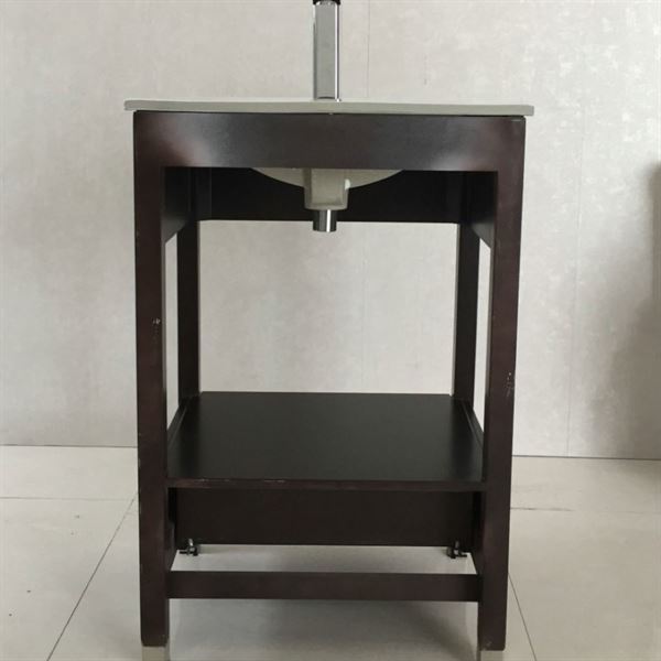 24 in Single sink vanity-manufactured wood-espresso