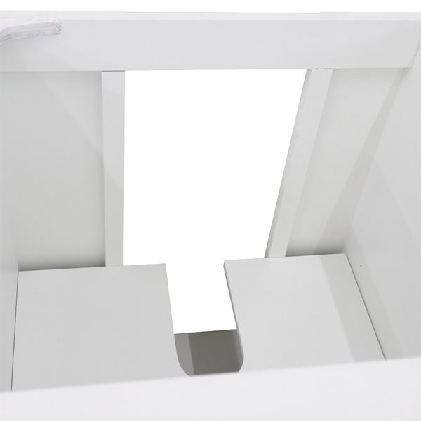 36" Single Vanity in White Finish- Left Door- Cabinet Only- Black Handles