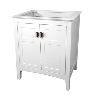 30" Single vanity-white-cabinet only