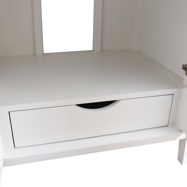 30 in. Single Sink Vanity Manufactured Wood White Finish with Black Galaxy Top
