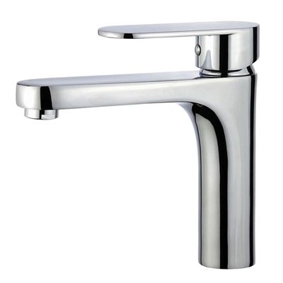 DISCONTINUED : Donostia Single Handle Bathroom Vanity Faucet with Overflow in Polished Chrome