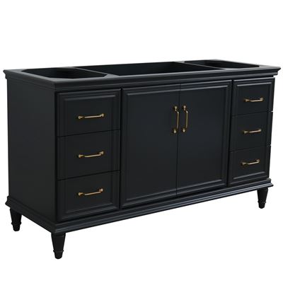 60" Single vanity in Dark Gray finish- cabinet only