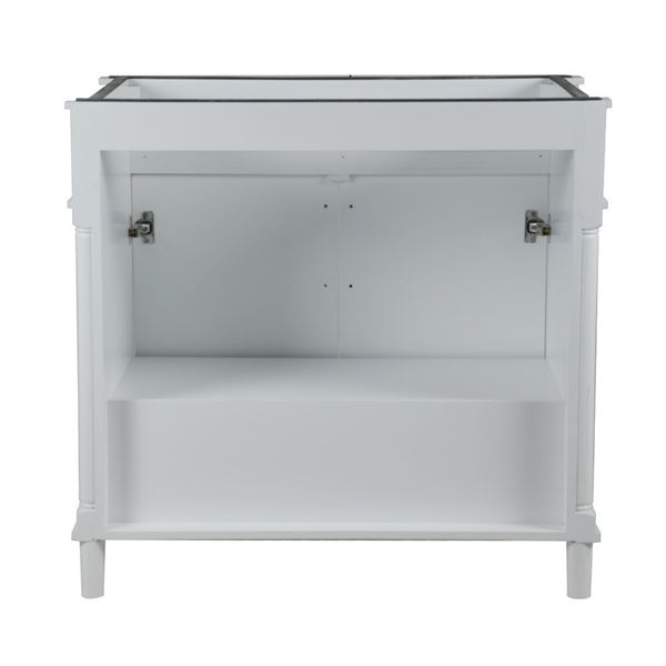 Napa 36" SINGLE VANITY IN WHITE WITH WHITE CARRRA MARBLE TOP