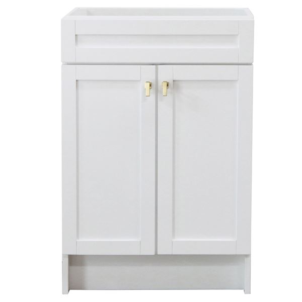 23 in. Single Sink Foldable Vanity Cabinet, White Finish 