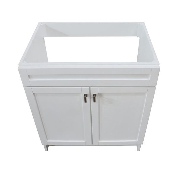 30 in. Single Sink Foldable Vanity Cabinet, White Finish 