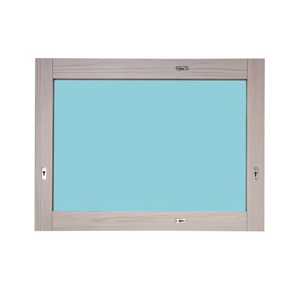 23.6-Inch Rectangular Framed Frame Mirror In Light Gray EP Finish