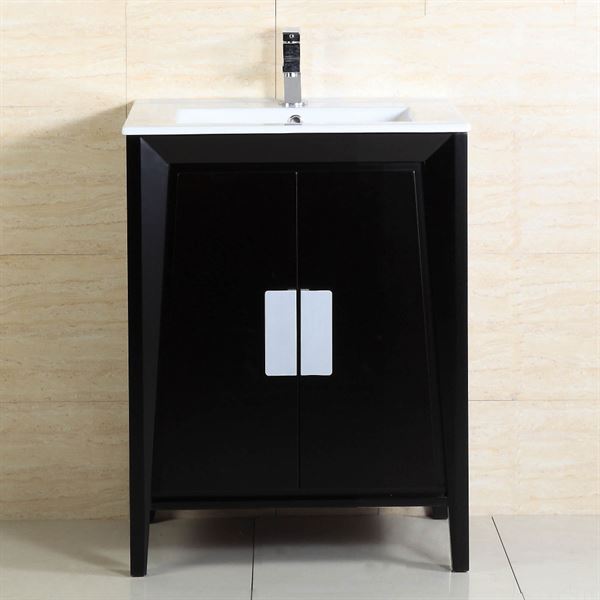 24 in. Single Sink Vanity with Ceramic Top