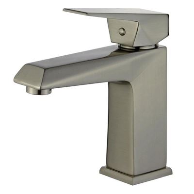 DISCONTINUED : Valencia Single Handle Bathroom Vanity Faucet with Overflow in Brushed Nickel