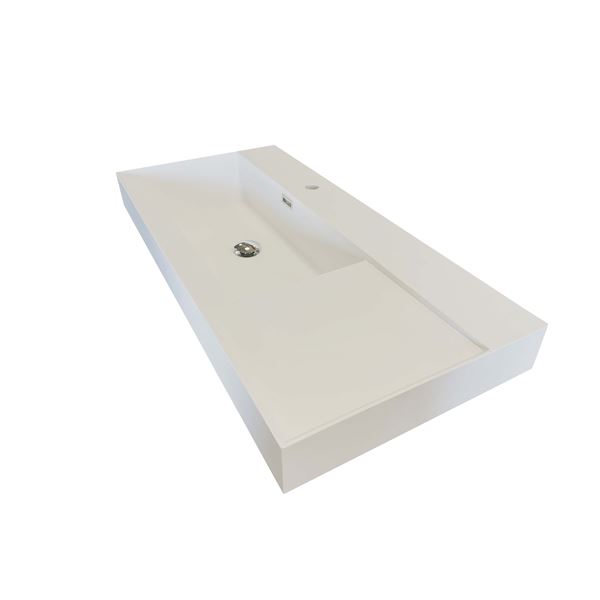 39 in. Composite Granite Sink Top in Light Gray