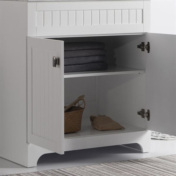 30" Single vanity-white- cabinet only