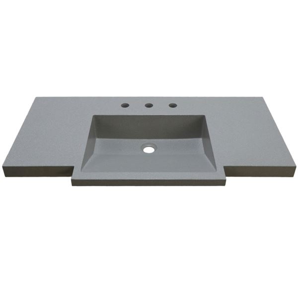 31 in. Single Concrete Ramp Sink Top - Gray