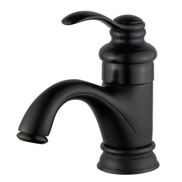 DISCONTINUED : Barcelona Single Hole Single Handle Faucet in Matte Black with Overflow Drain