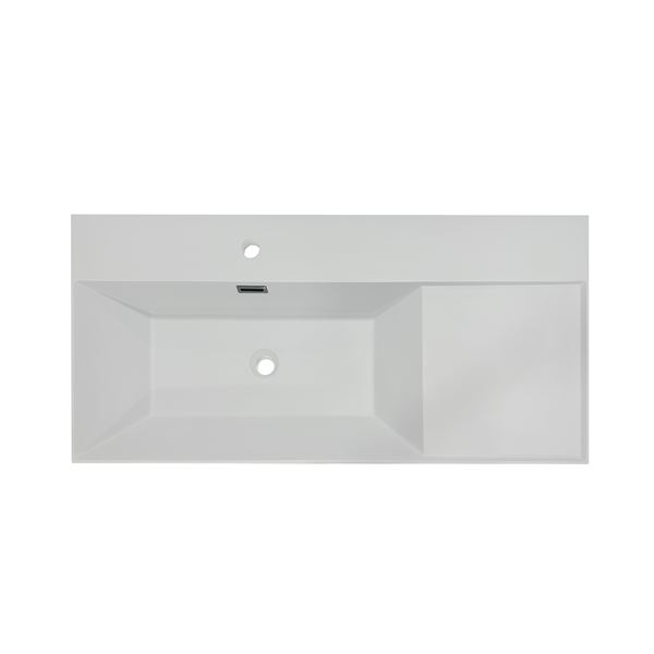 39 in. Composite Granite Sink Top in Light Gray