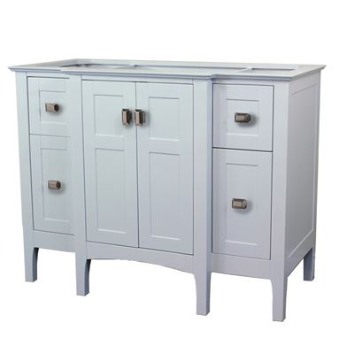 48" Single vanity-white-cabinet only