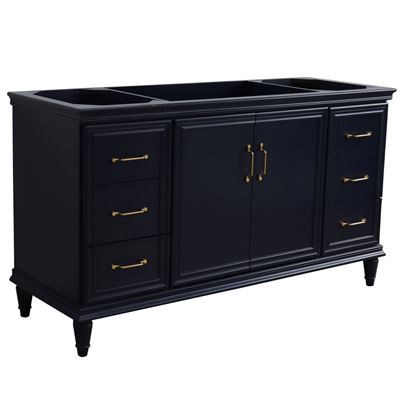 60" Single vanity in Blue finish- cabinet only