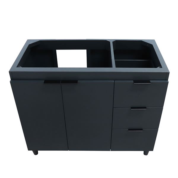 38.5 in. Single Sink Vanity in Dark Gray - Cabinet Only