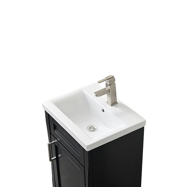 20 in. Single Sink Vanity in Dark Gray Finish with White Ceramic Sink Top