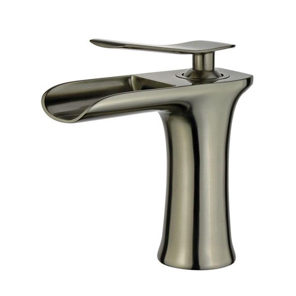 DISCONTINUED : Logrono Single Handle Bathroom Vanity Faucet in Brushed Nickel without Overflow