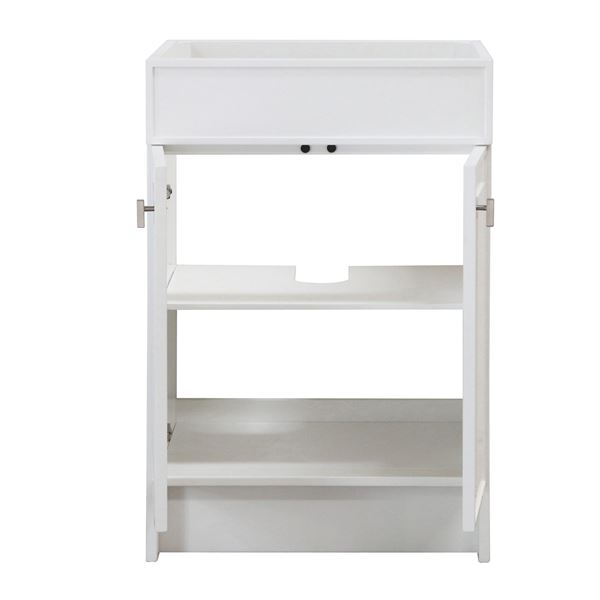 23 in. Single Sink Foldable Vanity Cabinet, White Finish 