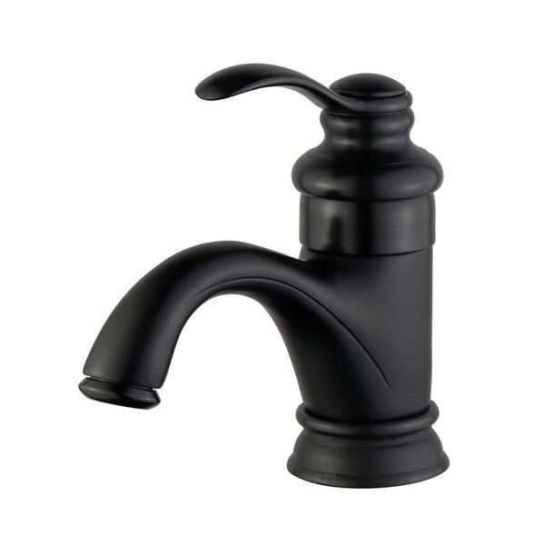 DISCONTINUED : Barcelona Single Hole Single Handle Faucet in Matte Black with Overflow Drain