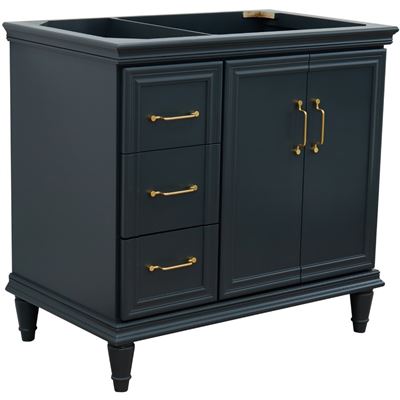 36" Single vanity in Dark Gray finish- right door- cabinet only