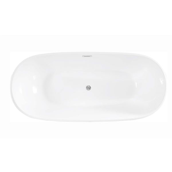 Como 71 inch Freestanding Bathtub in Glossy White