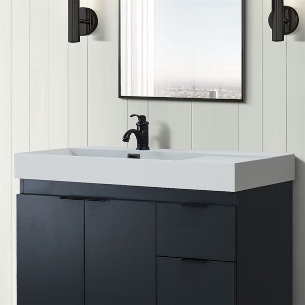 39 in. Composite Granite Sink Top in Light Gray