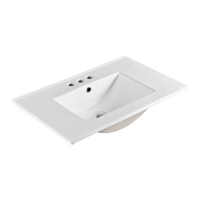 30 in. Single sink Ceramic top