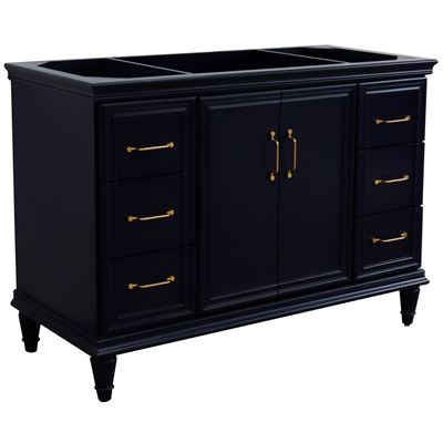 48" Single vanity in Blue finish- cabinet only