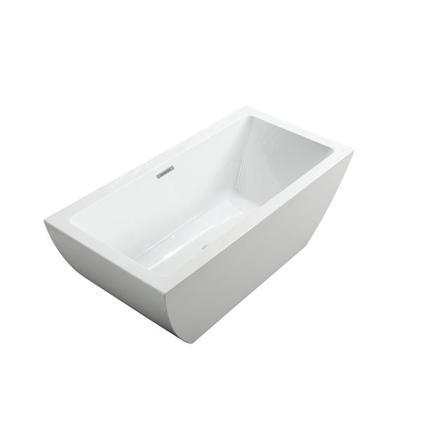 Livorno 59 in. Freestanding Bathtub in Glossy White