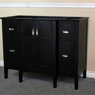 44 in Single sink vanity-wood-espresso cabinet only