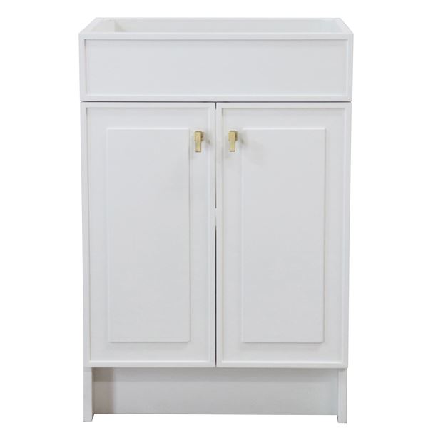 23 in. Single Sink Foldable Vanity Cabinet, White Finish 