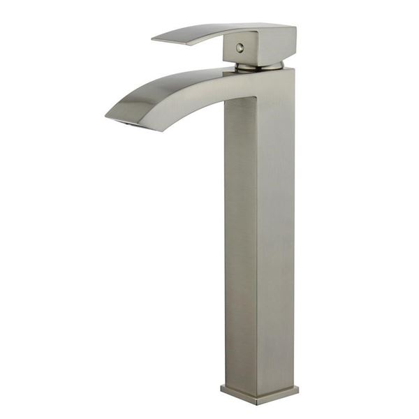 DISCONTINUED : Palma Single Handle Bathroom Vanity Faucet without Overflow in Brushed Nickel