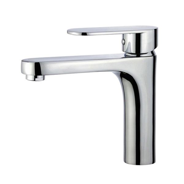 DISCONTINUED : Donostia Single Handle Bathroom Vanity Faucet with Overflow in Polished Chrome