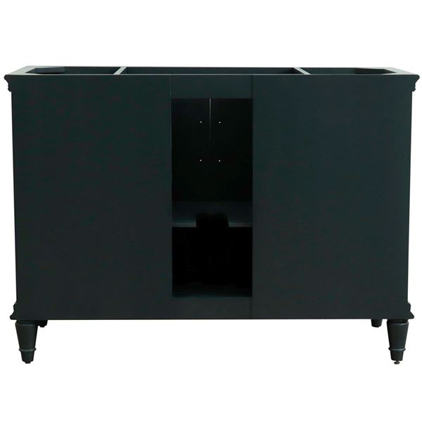 48 in. Single Vanity in Dark Gray- Cabinet Only- Black Handles