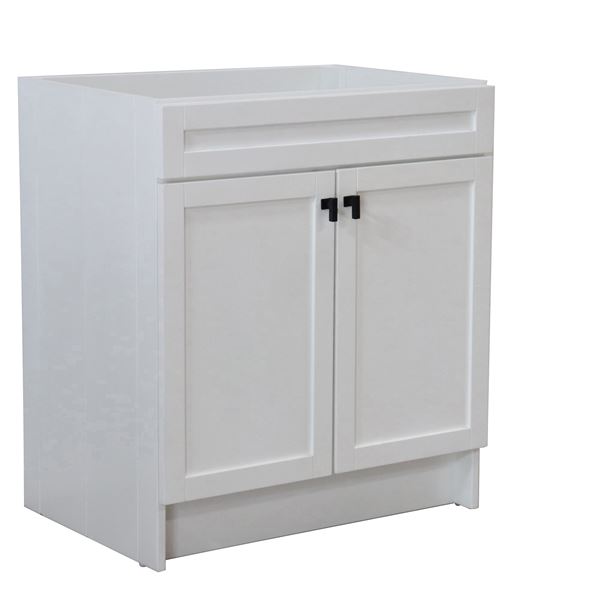 30 in. Single Sink Foldable Vanity Cabinet, White Finish 