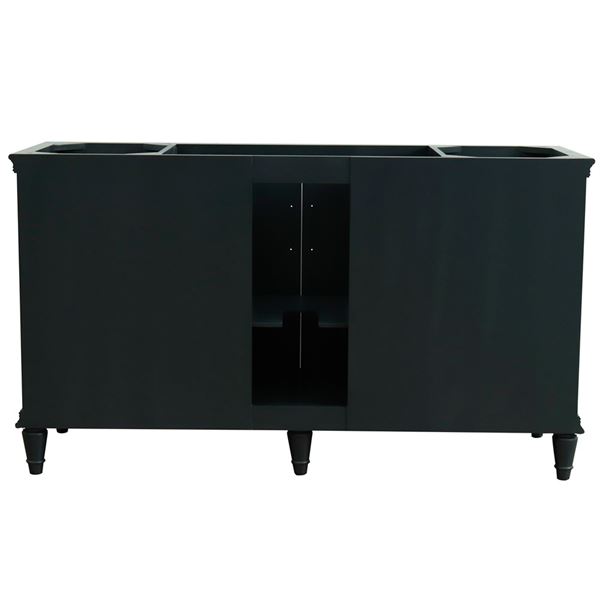 60 in. Single Vanity in Dark Gray Finish- Cabinet Only- Black Handles