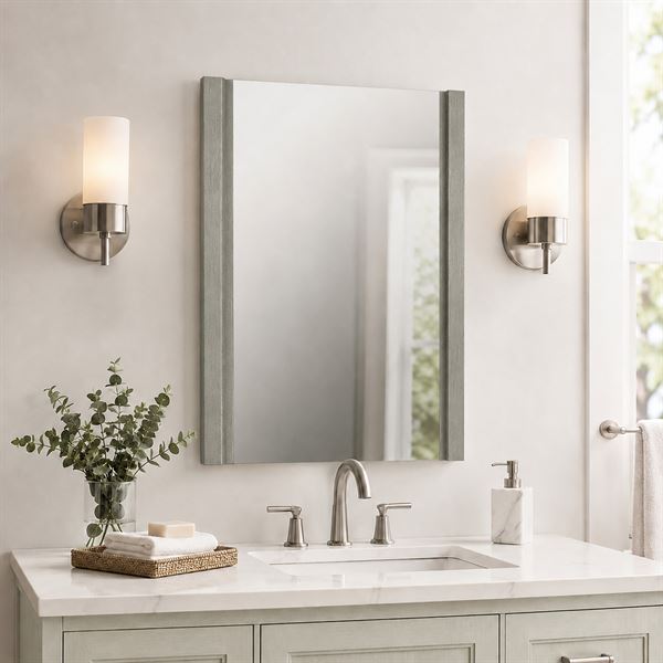 24 in. Wood Frame Mirror