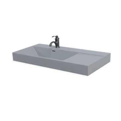 39 in. Composite Granite Sink Top in Dark Gray